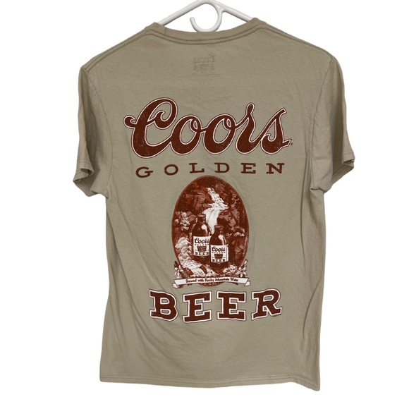 Coors Banquet Beer T-Shirt Women’s Med Tan - Picture 2 of 7